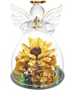 Angel Figurines Gifts for Women Preserved Flower Gifts in Glass Angel Gi... - £39.13 GBP