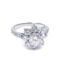Tianyu Gems 925 Silver Wedding Ring 1.0ct/0.5ct Moissanites Diamonds Classic Jew - £74.89 GBP
