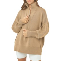 Oversized Sweaters For Women 2023 Fall Outfits Quarter Zip Long Sleeve Casual Lo - £58.20 GBP