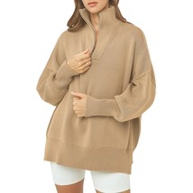 Oversized Sweaters For Women 2023 Fall Outfits Quarter Zip Long Sleeve Casual Lo - £58.18 GBP