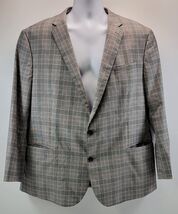 QQ) J Ferrar Men Slim Plaid Pattern Gray Blazer Suit Jacket XL 46-48 Reg... - $69.00 CAD