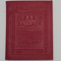 BAB BALLADS by W.S Gilbert-1920&#39;s Miniature Little Leather Red Book-Haas Publish - $10.55