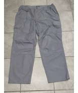 CQR Men&#39;s Tactical Pants 40x30 Ripstop Grid Cargo Brown Khaki Hiking Tech - $33.12 CAD