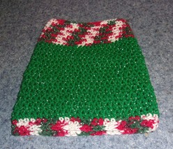 Handmade Glitter Red Green White Dog Snood Neck Warmer Dry Ears Brand New - £9.75 GBP