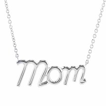SwaraEcom 14K Gold Plated Mom Loves Pendant Necklace with Free 18&quot; Chain (Rose-G - £39.22 GBP