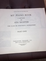1941 My Piano Book: A Method by Ada Richter Music Instruction Book Part One - $5.90