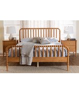 Laverne Oak Brown Queen Size 3-Piece Bobbin Bedroom Set - $1,523.00