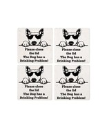 BULL TERRIER TOILET DRINKING PROBLEM Coasters - $35.00