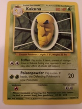 Pokemon 1999 Base Set Kakuna 33 / 102 NM Single Trading Card - $9.99