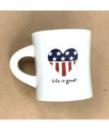 Life Is Good Home Do What You Like What You Do USA Heart Diner Coffee Mu... - £15.21 GBP