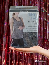 NEW Time and Tru Womens Racerback Tank Maternity Gray M Soft Comfortable... - £13.96 GBP
