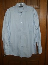 Tommy Hilfiger Light Blue &amp; White Striped Regular Fit Dress Shirt - Size... - $20.49