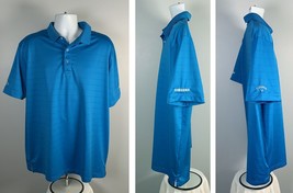 Samsung Callaway Embroidered Logo Polo Golf Shirt Mens XL Polyester Blue - £23.29 GBP