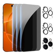 3+3 Protector De Pantalla Privacidad Vidrio Templado Para iPhone 16 Pro ... - $324.19 MXN