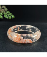 Ultra Rare Snowflake Phantom Quartz Bangle 49MM Icy Transparent Multi-in... - $432.99