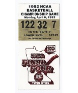 1992 NCAA Final Four Championship Game Ticket Stub Duke Michigan Fab Five - $9,167.06 MXN