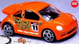 Htf Key Chain Ring Orange Vw New Beetle Volkswagen Ltd Great For Gift Or Diorama - $38.98