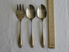 Lot Oneida Stainless ARBOR / AMERICAN HARMONY Serving Lot Solid Spoon Me... - $300.60 MXN