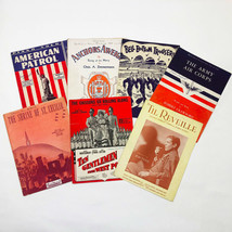 Vintage Sheet Music World War II Patriotic Set of 7 &quot;American Patrol&quot; Plus More - £19.46 GBP