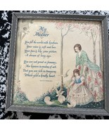 VINTAGE 1930&#39;S MOTHER DEAR MOTTO Wood FRAMED PRINT APOL. TO CHITTENDEN BH - $38.99