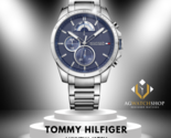 Tommy Hilfiger Herren-Armbanduhr, Quarz, Edelstahl, blaues Zifferblatt, ... - $120.00