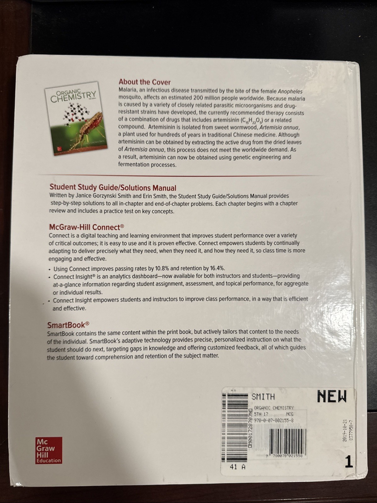 Organic Chemistry by Janice Gorzynski Smith (2016, Hardcover) Item image 2