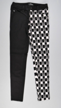 Royal Bones  Daang Goodman Black &amp; Skull Checkered Jeans Womens Juniors Size 0 - £26.73 GBP