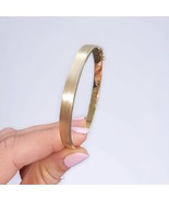 6.00mm Hinged Bracelet-14K Gold Brushed Bangle Bracelet-Personalized Bangle - €1.102,32 EUR+