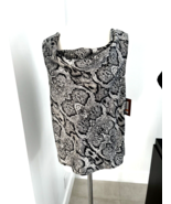 Ellen Tracy Ladies Size S Black &amp; White Animal Print Sleeveless Top Silk... - $282.73 MXN