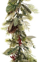 9 Foot Artificial Christmas Garland - Winter Frost Collection Natural Decoration - £99.23 GBP