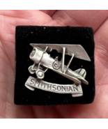 Bi-Plane Tack Hat Lapel Pin w/Original Box Vintage Smithsonian Pewter - £7.77 GBP