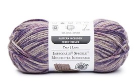Loops &amp; Threads Impeccable Speckle Yarn, Purple Bark, 3 Oz., 160 Yards - £8.65 GBP
