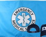 AES Wholesale Combo 3x5 Emergency Medical Service Flag &amp; EMS Blue Shadow... - £7.75 GBP