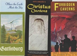 Christus Gardens Forbidden Caves &amp; Aerial Tramway Brochures Gatlinburg T... - £18.68 GBP