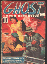 Ghost Super-Detective #2 1940-Hero pulp-skull cover-&quot;The Ghost Strikes Back&quot;-... - £96.94 GBP