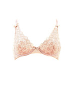 L&#39;agent By Agent Provocateur Womens Bra Elegant Sheer Lace Beige Size Uk 32B - £38.83 GBP