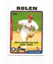 Scott Rolen (St. Louis Cardinals) 2005 Topps 2004 Nl Gold Glove Award Card #708 - £3.97 GBP