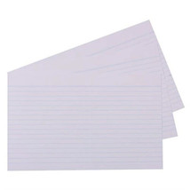 Quill Ruled System Cards 100pk (White) - 8x5&quot; - £26.29 GBP