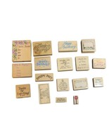 Lot of 17 Rubber Stamps with Fun Phrases and Various Sayings to Fit Any ... - $29.46 CAD