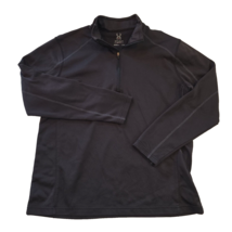 Spyder Men&#39;s XL Black pullover fleece sweater jacket black mens - $22.57