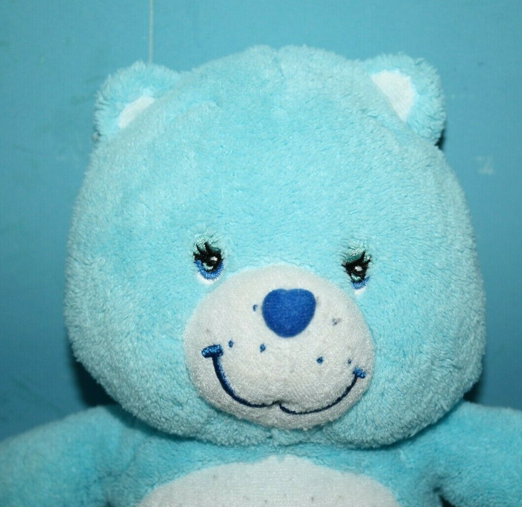 Care Bears Blue Plush Bedtime Bear 11&quot; Soft Baby Toy Rattle TCFC Play Al... - $35.00