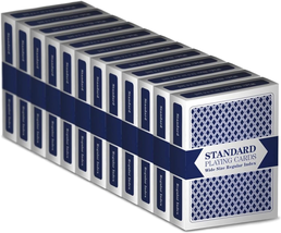 Brybelly 12 Blue Decks Standard Playing Cards by Brybelly (Wide-Size, Regular In - £13.87 GBP