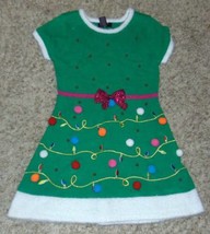 Girls Dress Christmas Sweater It&#39;s Our Time Green Short Sleeve $58-size ... - £23.36 GBP