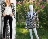 Y2K Retro Juicy Couture Black brocade Metal lame Floral Blazer size 14 $248 - $133.65
