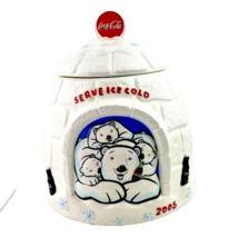 Coca Cola Polar Bear Igloo Cookie Jar 2005 - £19.73 GBP