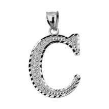 925 Sterling Silver Initial Letter C Pendant Necklace - Large, Medium, Small DC - £26.59 GBP+