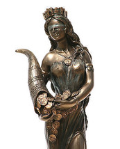 Goddess Fortune Tyche Luck Fortuna Statue Sculpture Figure Bronze Finish... - $401.68