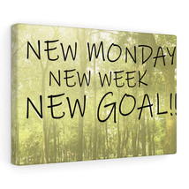 Inspirational Wall Art New Monday New Goal Plain Motivational Print Ready to Ha - £60.09 GBP+