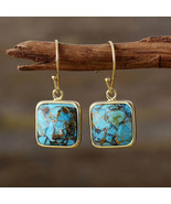 Square Copper Drop Earrings - $45.95