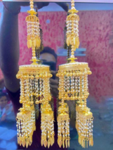 Bollywood Rajwadi Dulhan Mariage Chura Bracelet Set Perle Jhumka Kalire ... - £73.16 GBP